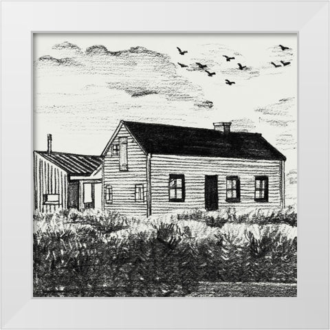 Sweet Home III White Modern Wood Framed Art Print by Wang, Melissa