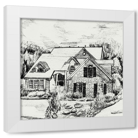 Sweet Home V White Modern Wood Framed Art Print by Wang, Melissa