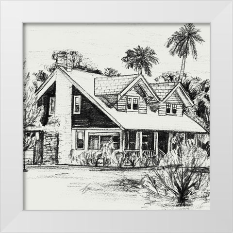 Sweet Home VI White Modern Wood Framed Art Print by Wang, Melissa