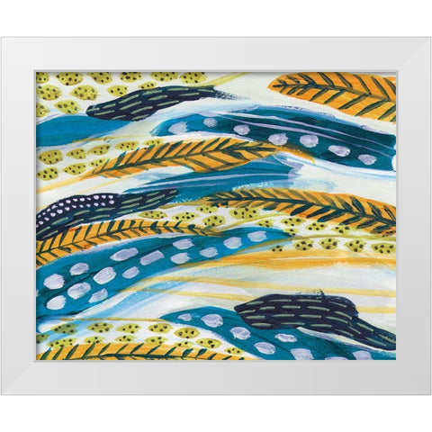 Feathery II White Modern Wood Framed Art Print by Wang, Melissa