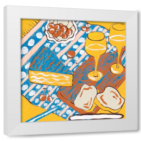 Picnic Day II White Modern Wood Framed Art Print by Wang, Melissa