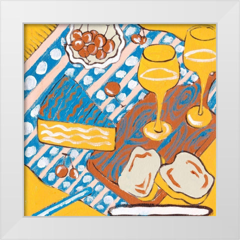 Picnic Day II White Modern Wood Framed Art Print by Wang, Melissa