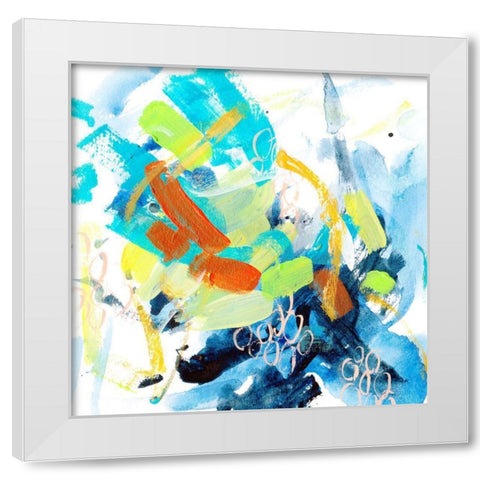 Wave and Bubbles I White Modern Wood Framed Art Print by Wang, Melissa