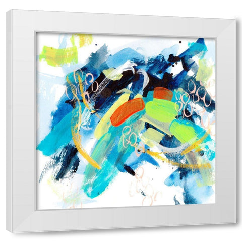 Wave and Bubbles II White Modern Wood Framed Art Print by Wang, Melissa