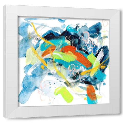 Wave and Bubbles IV White Modern Wood Framed Art Print by Wang, Melissa