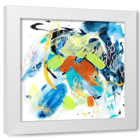 Wave and Bubbles VI White Modern Wood Framed Art Print by Wang, Melissa