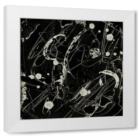Ink Line Abstract II White Modern Wood Framed Art Print by Wang, Melissa