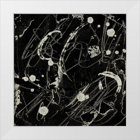 Ink Line Abstract II White Modern Wood Framed Art Print by Wang, Melissa