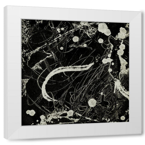 Ink Line Abstract V White Modern Wood Framed Art Print by Wang, Melissa