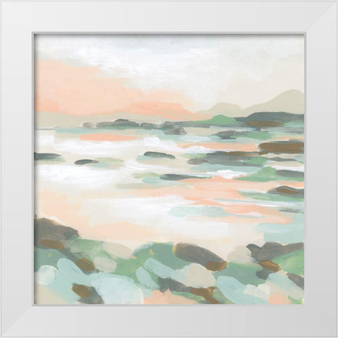 Coral Marsh II White Modern Wood Framed Art Print by Vess, June Erica