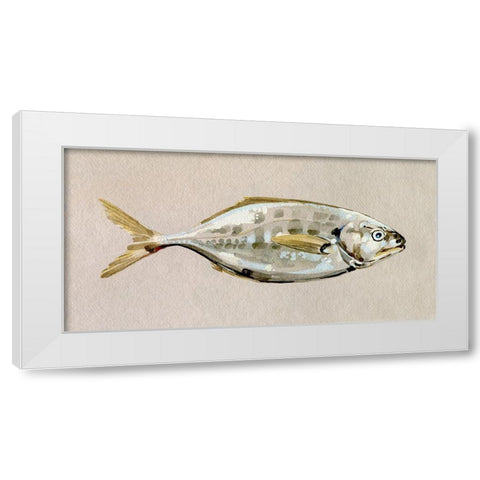 Fresh Fish Study I White Modern Wood Framed Art Print by Caroline, Emma