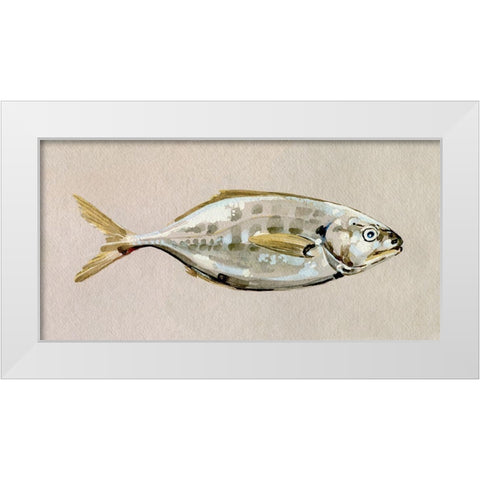 Fresh Fish Study I White Modern Wood Framed Art Print by Caroline, Emma