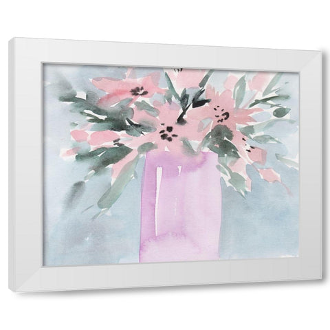 Broken Flowers I White Modern Wood Framed Art Print by Wang, Melissa