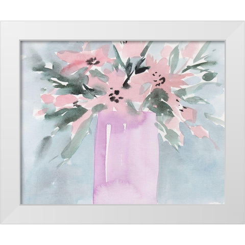 Broken Flowers I White Modern Wood Framed Art Print by Wang, Melissa