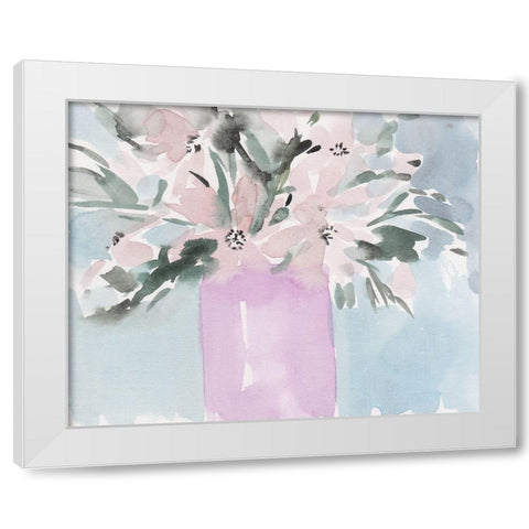 Broken Flowers II White Modern Wood Framed Art Print by Wang, Melissa