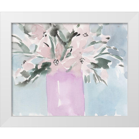 Broken Flowers II White Modern Wood Framed Art Print by Wang, Melissa