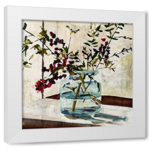 In A Glass II White Modern Wood Framed Art Print by Wang, Melissa