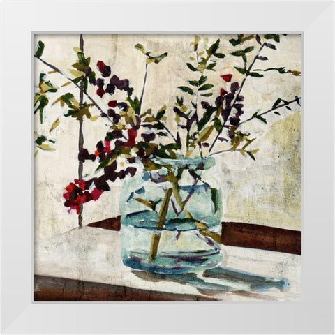 In A Glass II White Modern Wood Framed Art Print by Wang, Melissa