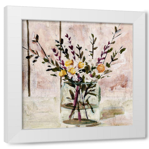 In A Glass III White Modern Wood Framed Art Print by Wang, Melissa