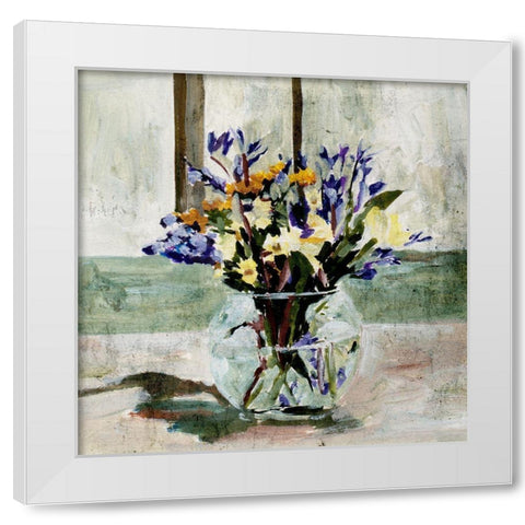 In A Glass IV White Modern Wood Framed Art Print by Wang, Melissa