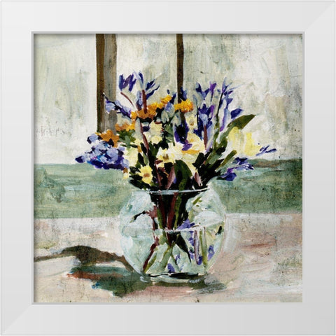 In A Glass IV White Modern Wood Framed Art Print by Wang, Melissa