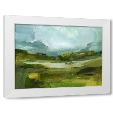 Emerald View III White Modern Wood Framed Art Print by Barnes, Victoria