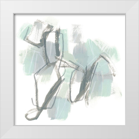 Frost Lichen I White Modern Wood Framed Art Print by Vess, June Erica
