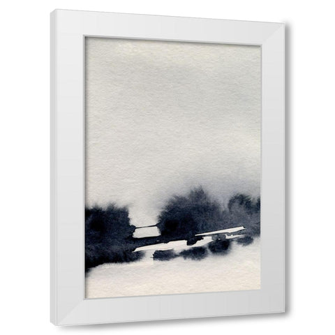 Ink Bleed Landscape II White Modern Wood Framed Art Print by Caroline, Emma