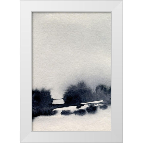 Ink Bleed Landscape II White Modern Wood Framed Art Print by Caroline, Emma