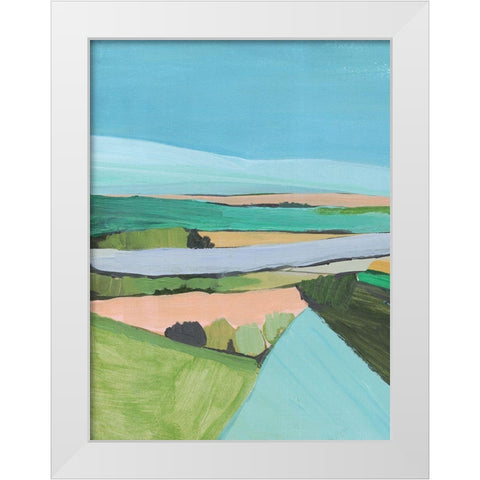 Bright Colored Countryside I White Modern Wood Framed Art Print by Warren, Annie