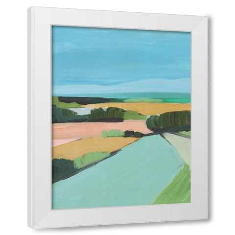 Bright Colored Countryside II White Modern Wood Framed Art Print by Warren, Annie