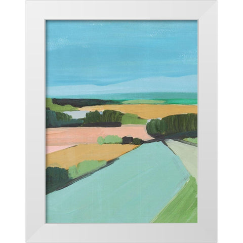 Bright Colored Countryside II White Modern Wood Framed Art Print by Warren, Annie