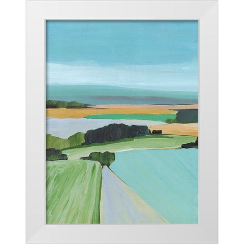 Bright Colored Countryside III White Modern Wood Framed Art Print by Warren, Annie
