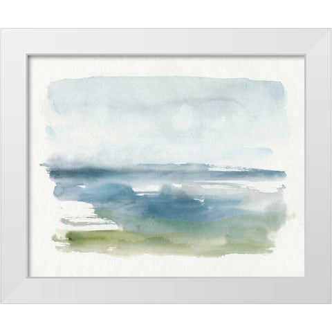 Coastline Splash IV White Modern Wood Framed Art Print by Barnes, Victoria