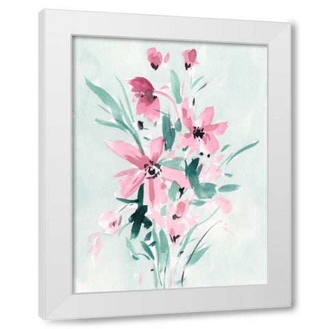 Posy Blooms II White Modern Wood Framed Art Print by Wang, Melissa