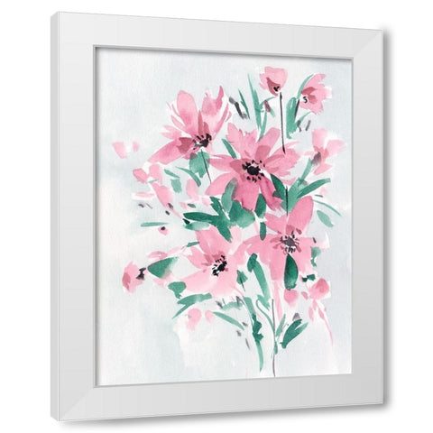 Posy Blooms III White Modern Wood Framed Art Print by Wang, Melissa