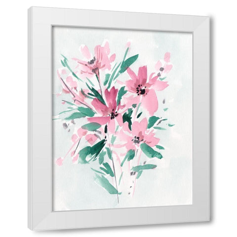 Posy Blooms IV White Modern Wood Framed Art Print by Wang, Melissa