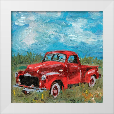 Sunburnt Truck II White Modern Wood Framed Art Print by Wang, Melissa