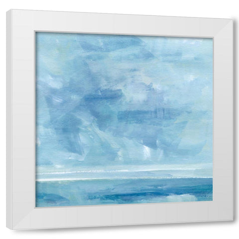 Ocean Meets Sky II White Modern Wood Framed Art Print by Barnes, Victoria