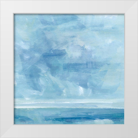 Ocean Meets Sky II White Modern Wood Framed Art Print by Barnes, Victoria
