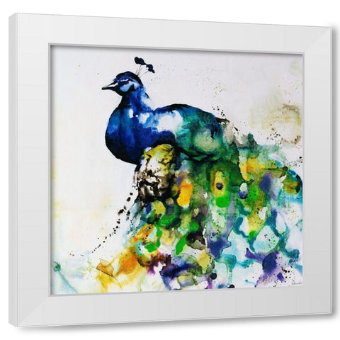 Plumes and Feathers White Modern Wood Framed Art Print by Edmunds, Sydney