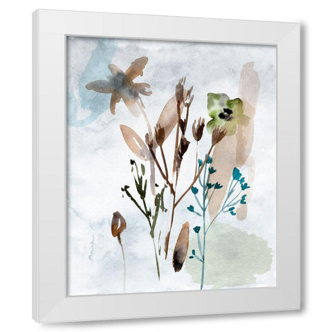 Watercolor Wildflowers II White Modern Wood Framed Art Print by Wang, Melissa