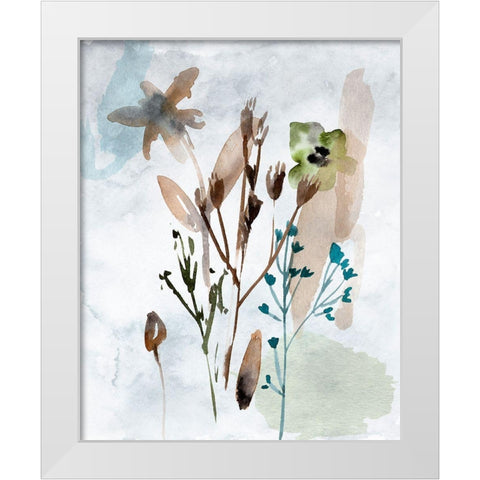 Watercolor Wildflowers II White Modern Wood Framed Art Print by Wang, Melissa