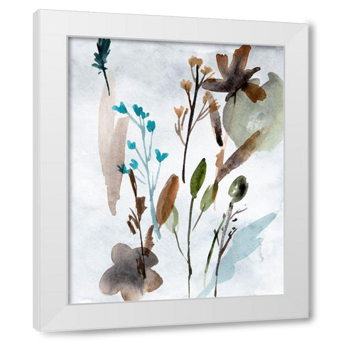Watercolor Wildflowers III White Modern Wood Framed Art Print by Wang, Melissa