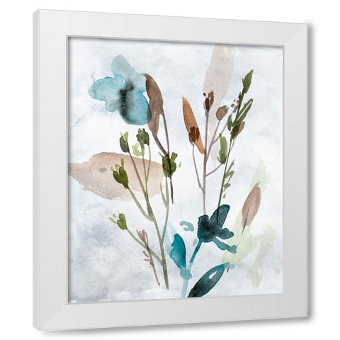 Watercolor Wildflowers IV White Modern Wood Framed Art Print by Wang, Melissa