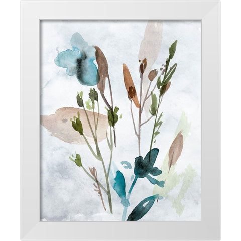 Watercolor Wildflowers IV White Modern Wood Framed Art Print by Wang, Melissa