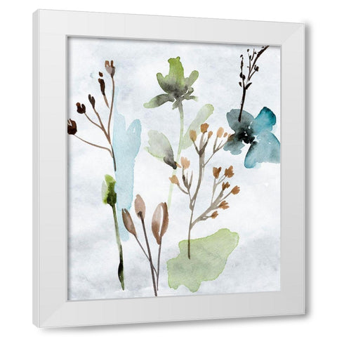 Watercolor Wildflowers VI White Modern Wood Framed Art Print by Wang, Melissa