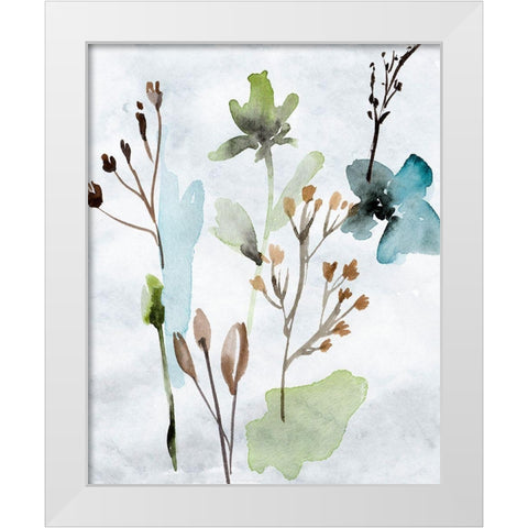 Watercolor Wildflowers VI White Modern Wood Framed Art Print by Wang, Melissa