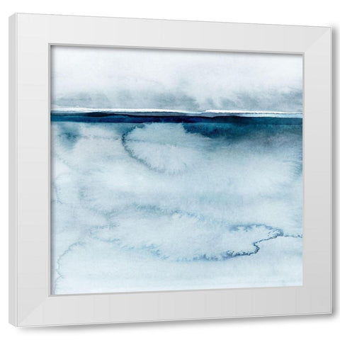 Watercolor Crest IV White Modern Wood Framed Art Print by Barnes, Victoria