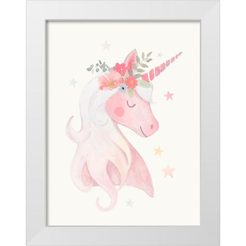 Sweet Unicorn II White Modern Wood Framed Art Print by Barnes, Victoria